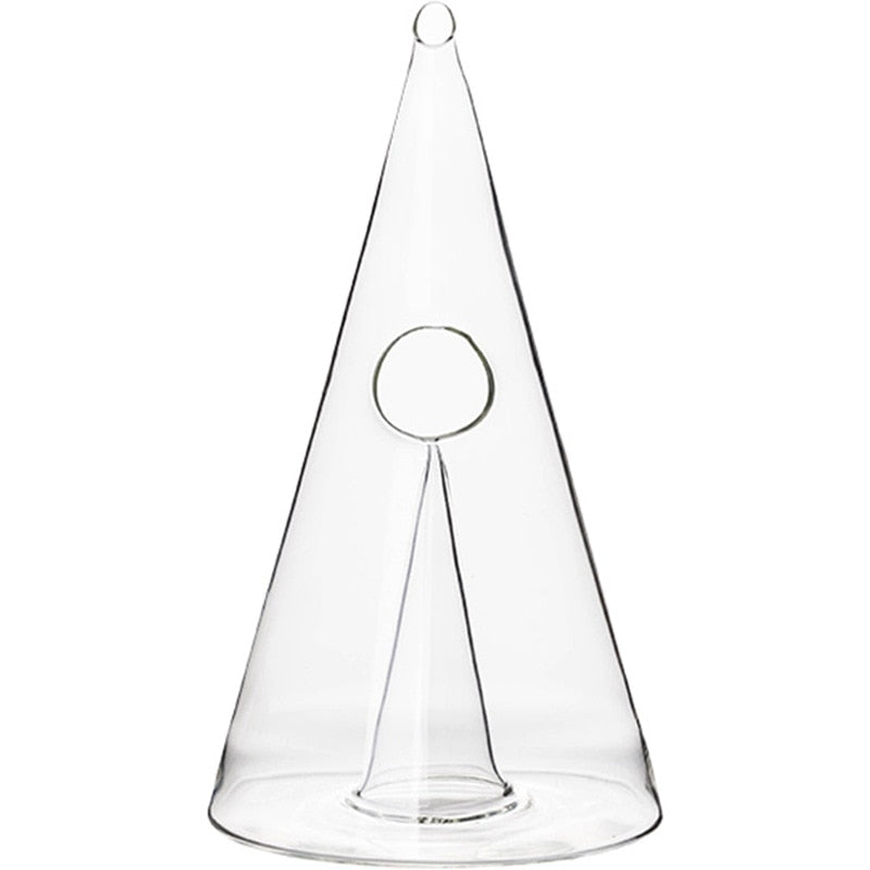 "Pyramid Pour" Crystal Glass Decanter