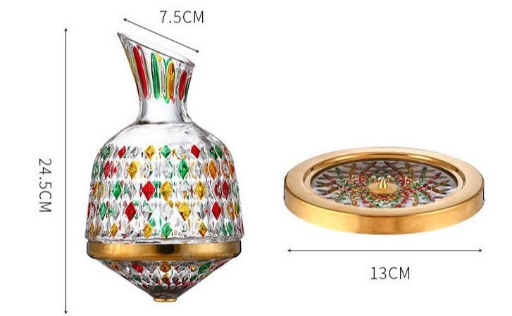 Murano Stained Art Gyro Decanter
