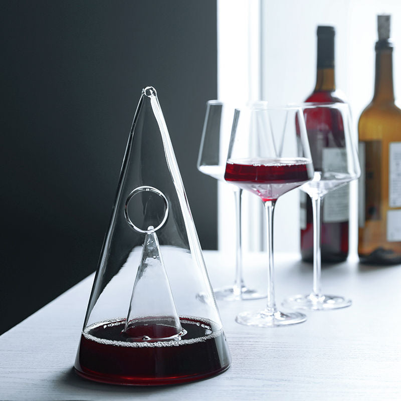 pyramid wine decanter by glasscias