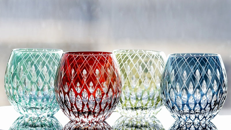 luxury japanese whisky glass in multi colors and handmade by artisan | Glasscias the exquisite drinking glassware provider  Edit alt text