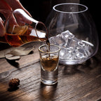 Glasscias' decanter with ice chamber for outdoor parties