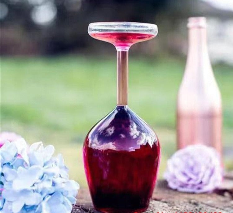 Artistic Inverted Wine Glass, a fresh take on wine enjoyment