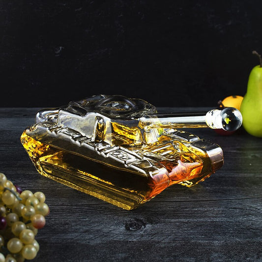 The Tank Tribute whiskey decanter for history enthusiasts