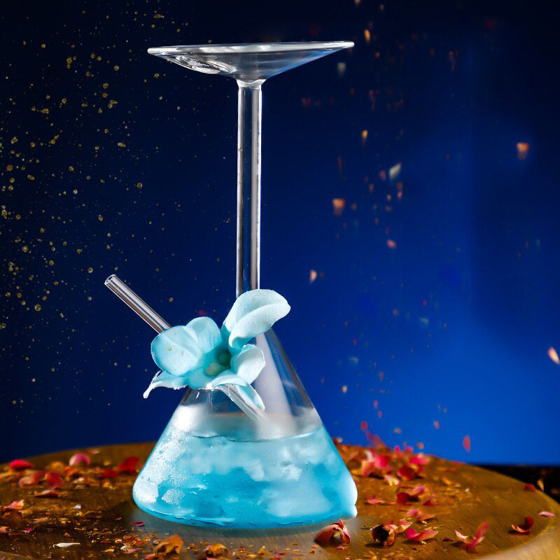 fun cocktail glasses with upside down design