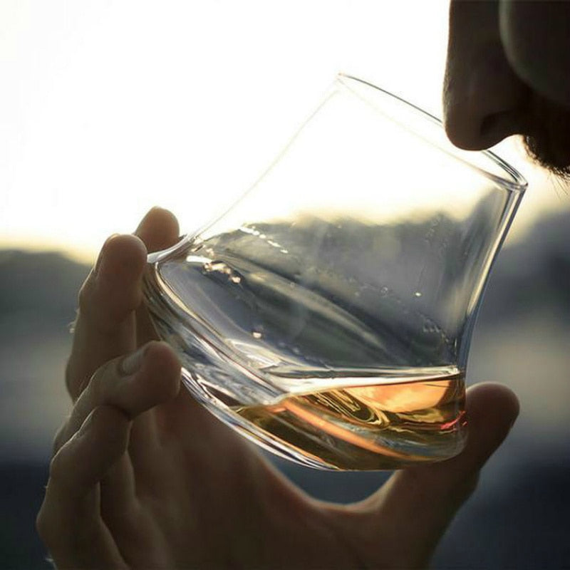 Elegant whiskey snifter with a wide bottom