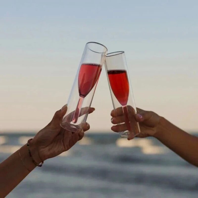 Innovative double wall wine glass design