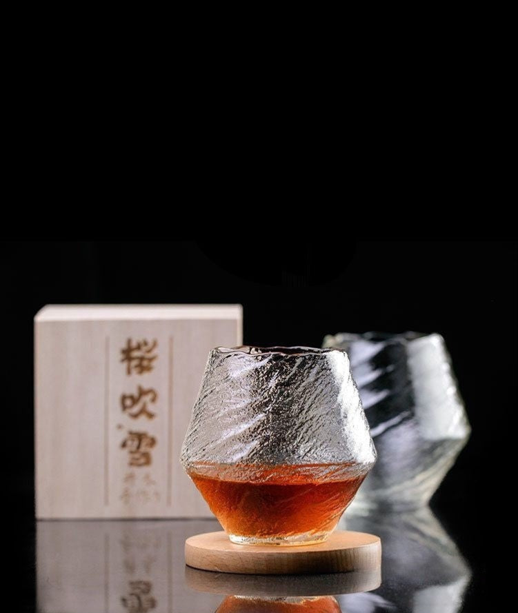 Japanese Hazy Snow Whiskey Glass