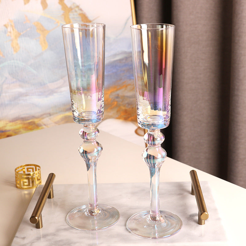 Iridescent Colorful Champagne Glass for parties