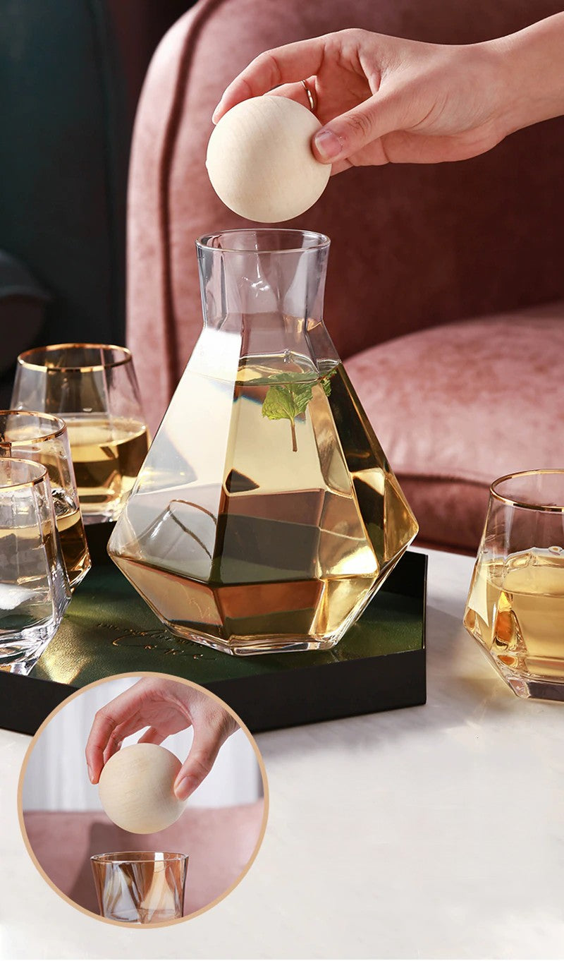 Shimmering Brown Diamond Dew Pitcher for elegant occasions