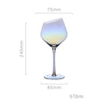 Rainbow Slanted Wine Glasses