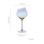 Rainbow Slanted Wine Glasses
