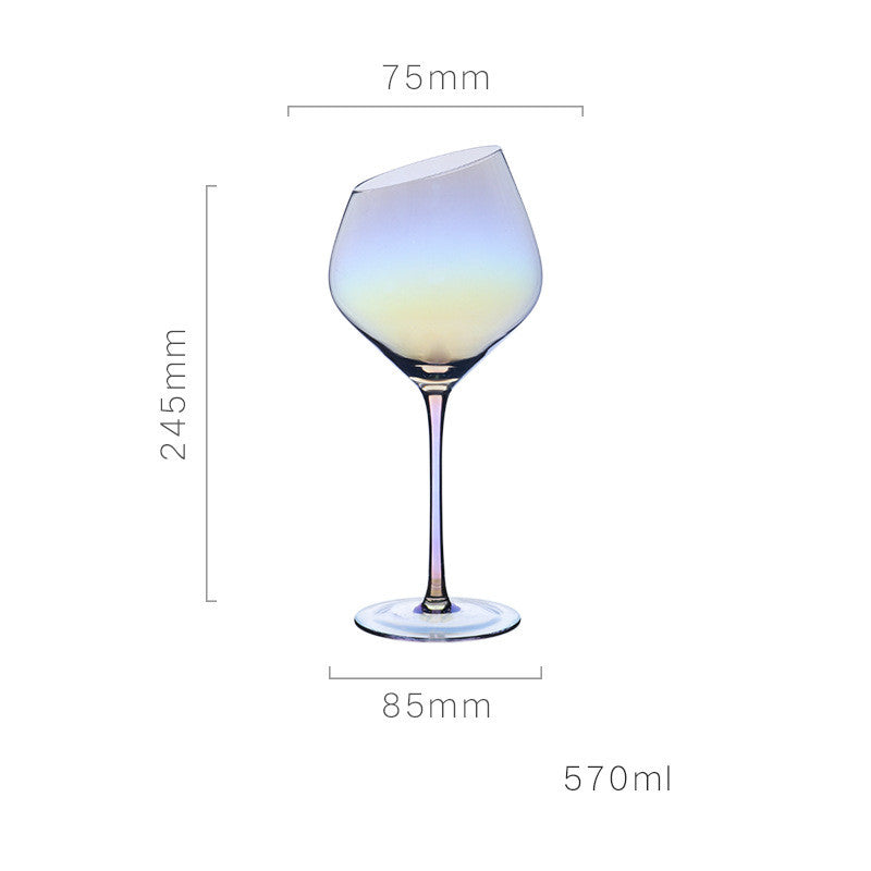 Rolling Crystal Wine Glasses, Set of 2