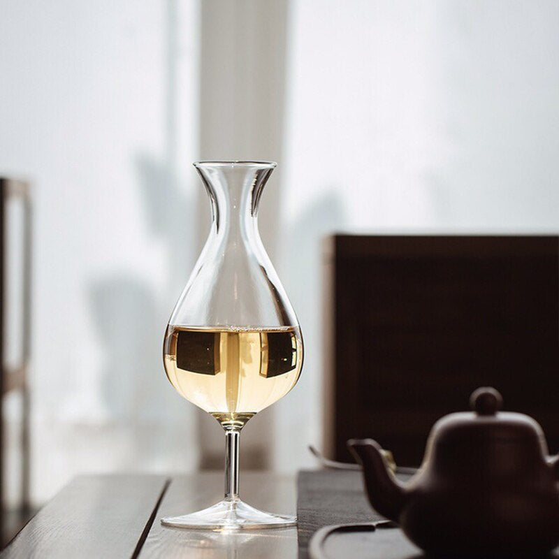 modern whiskey glass on a table