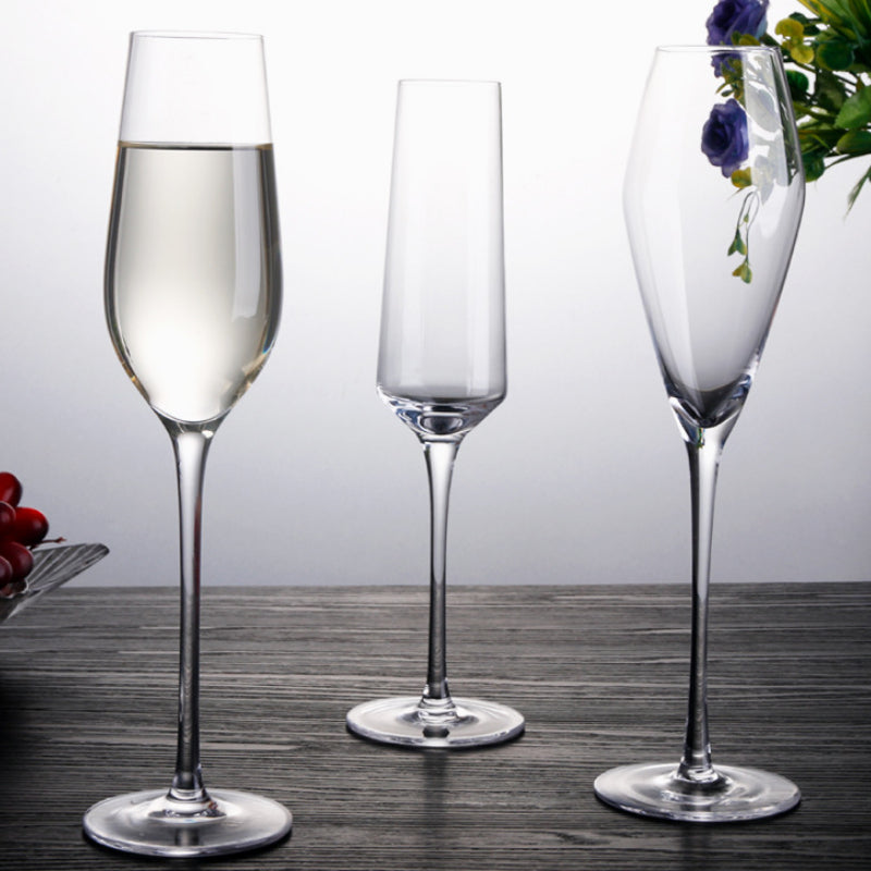 elegant sparkling wine glass by glasscias