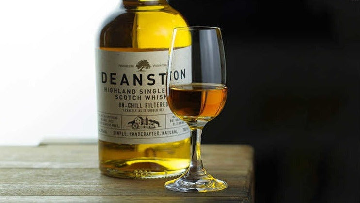 a bourbon tasting glasses on a table