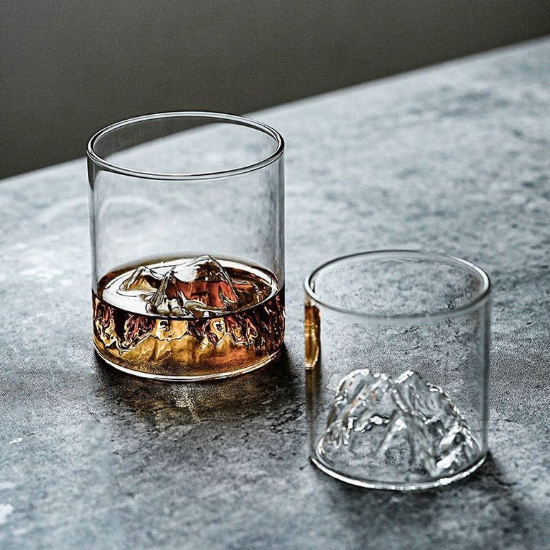 Japanese craftsmanship capturing nature in a whiskey glass