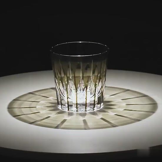 Edo Kiriko Mangekyo Glass modern whisky glasses video by glasscias