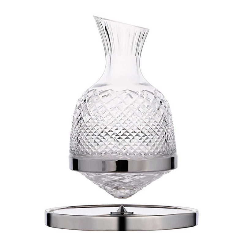 fancy crystal cut decanter by glasscias