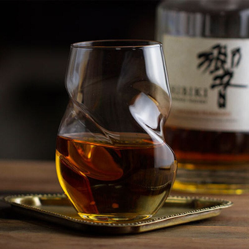 Modern minimalist whiskey glass design